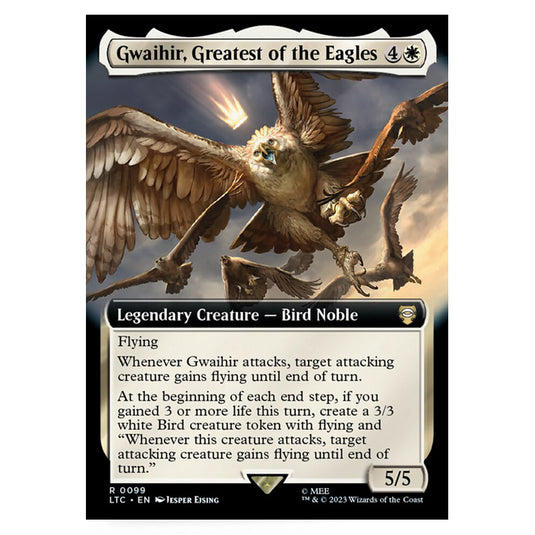 Magic The Gathering - The Lord of the Rings - Tales of Middle-Earth - Commander - Gwaihir, Greatest of the Eagles (Extended Art Card)  - 0099