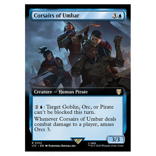 Magic The Gathering - The Lord of the Rings - Tales of Middle-Earth - Commander - Corsairs of Umbar (Extended Art Card)  - 0102