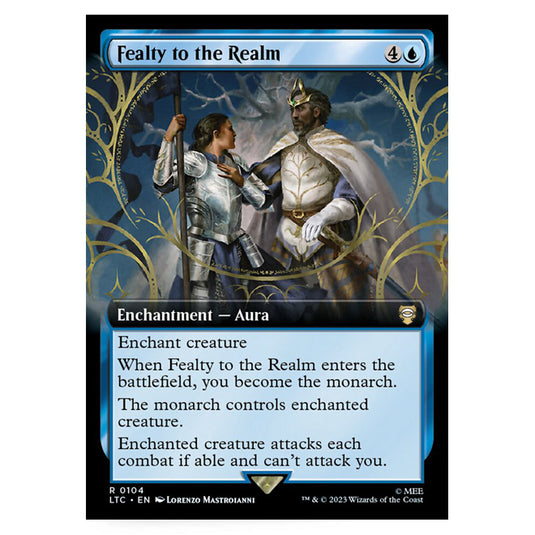 Magic The Gathering - The Lord of the Rings - Tales of Middle-Earth - Commander - Fealty to the Realm (Extended Art Card)  - 0104