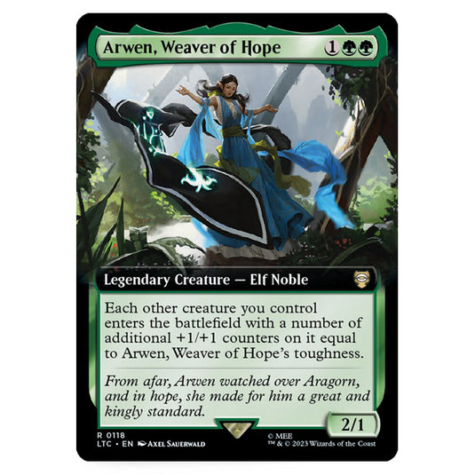 Magic The Gathering - The Lord of the Rings - Tales of Middle-Earth - Commander - Arwen, Weaver of Hope (Extended Art Card)  - 0118