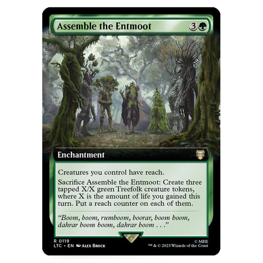 Magic The Gathering - The Lord of the Rings - Tales of Middle-Earth - Commander - Assemble the Entmoot (Extended Art Card)  - 0119