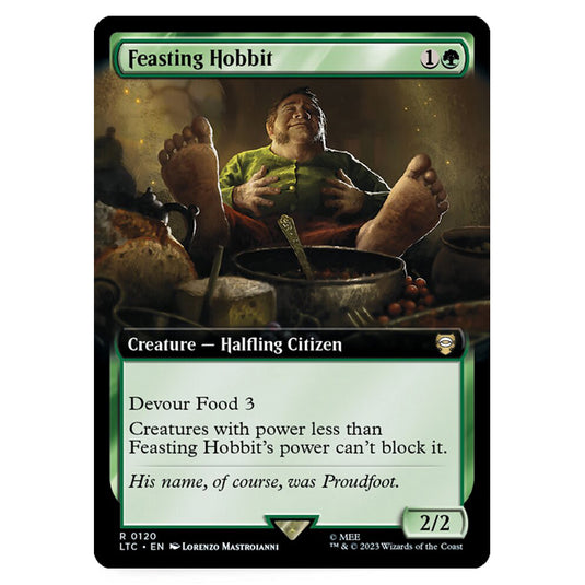 Magic The Gathering - The Lord of the Rings - Tales of Middle-Earth - Commander - Feasting Hobbit (Extended Art Card)  - 0120