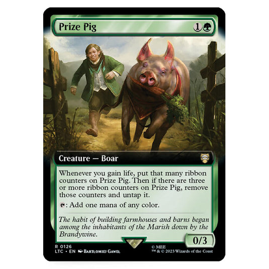 Magic The Gathering - The Lord of the Rings - Tales of Middle-Earth - Commander - Prize Pig (Extended Art Card)  - 0126