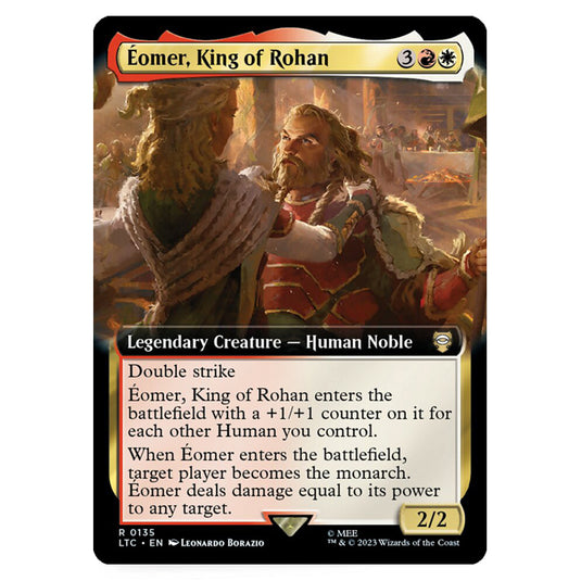 Magic The Gathering - The Lord of the Rings - Tales of Middle-Earth - Commander - Éomer, King of Rohan (Extended Art Card)  - 0135