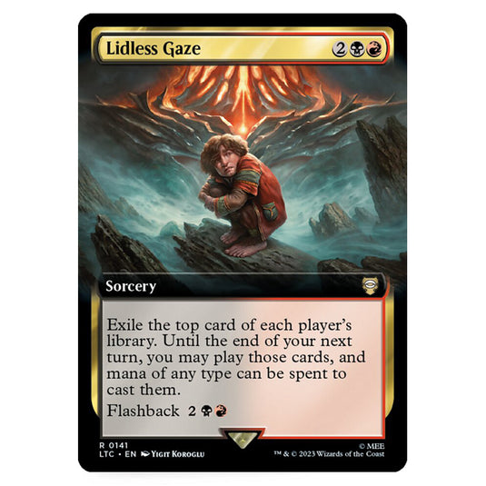 Magic The Gathering - The Lord of the Rings - Tales of Middle-Earth - Commander - Lidless Gaze (Extended Art Card)  - 0141