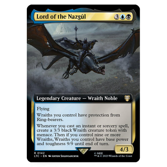 Magic The Gathering - The Lord of the Rings - Tales of Middle-Earth - Commander - Lord of the Nazgûl (Extended Art Card)  - 0142