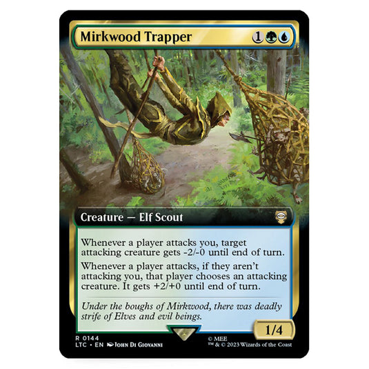 Magic The Gathering - The Lord of the Rings - Tales of Middle-Earth - Commander - Mirkwood Trapper (Extended Art Card)  - 0144