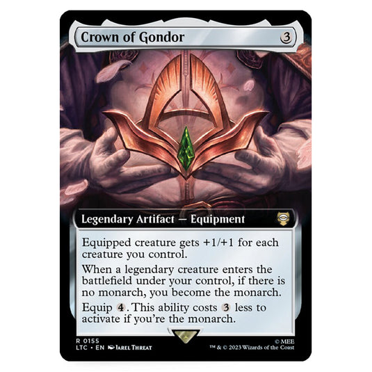 Magic The Gathering - The Lord of the Rings - Tales of Middle-Earth - Commander - Crown of Gondor (Extended Art Card)  - 0155