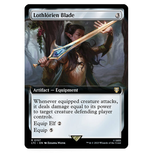 Magic The Gathering - The Lord of the Rings - Tales of Middle-Earth - Commander - Lothlórien Blade (Extended Art Card)  - 0157