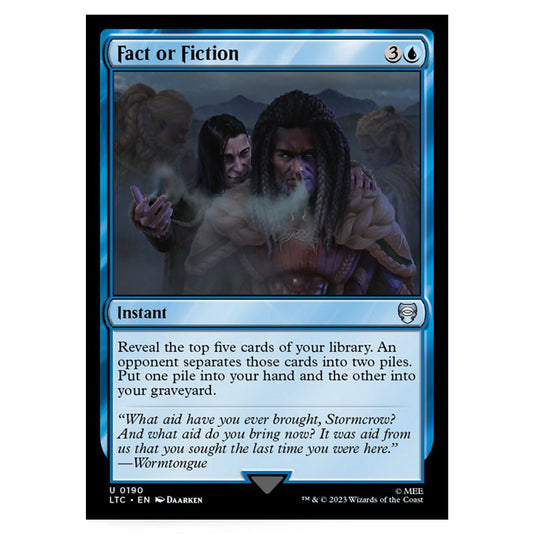 Magic The Gathering - The Lord of the Rings - Tales of Middle-Earth - Commander - Fact or Fiction - 0190