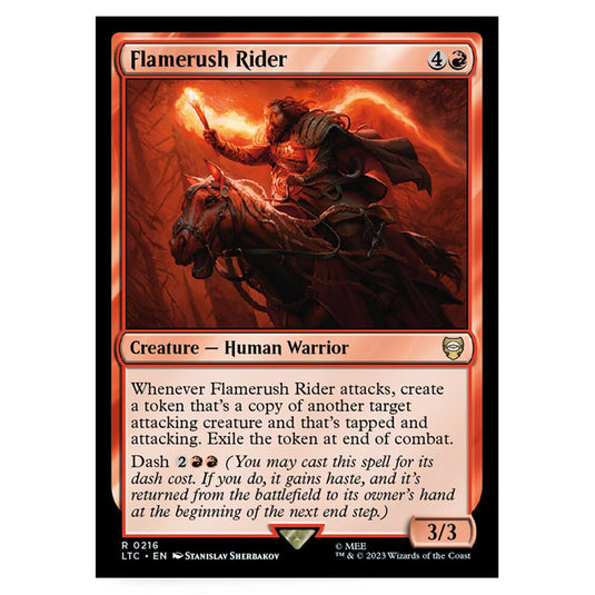 Magic The Gathering - The Lord of the Rings - Tales of Middle-Earth - Commander - Flamerush Rider - 0216