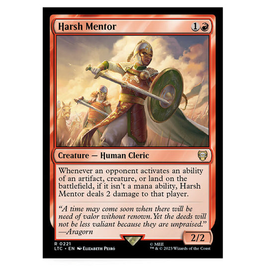 Magic The Gathering - The Lord of the Rings - Tales of Middle-Earth - Commander - Harsh Mentor - 0221