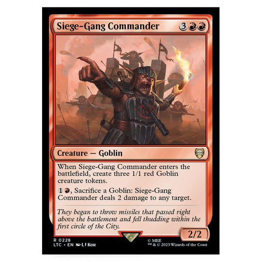 Magic The Gathering - The Lord of the Rings - Tales of Middle-Earth - Commander - Siege-Gang Commander - 0228