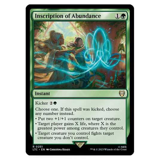 Magic The Gathering - The Lord of the Rings - Tales of Middle-Earth - Commander - Inscription of Abundance - 0251