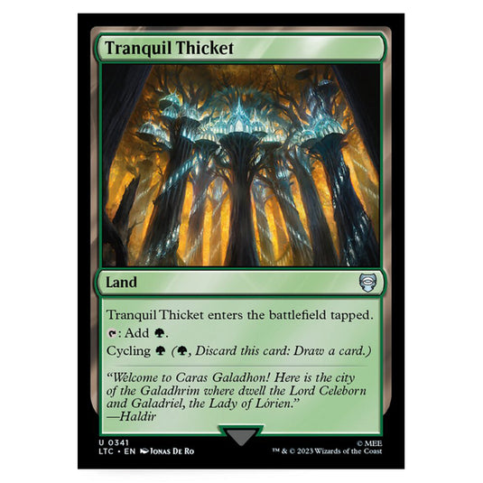 Magic The Gathering - The Lord of the Rings - Tales of Middle-Earth - Commander - Tranquil Thicket - 0341