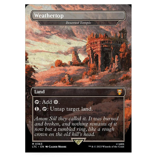 Magic The Gathering - The Lord of the Rings - Tales of Middle-Earth - Commander - Deserted Temple (Alternate-Art Borderless Card)  - 0363