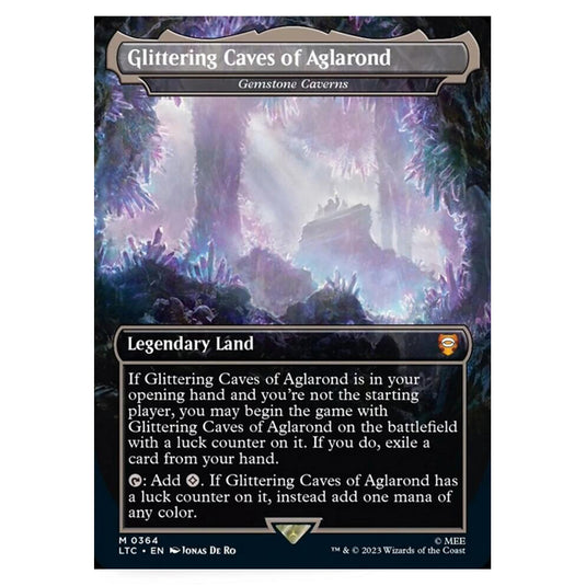 Magic The Gathering - The Lord of the Rings - Tales of Middle-Earth - Commander - Gemstone Caverns (Alternate-Art Borderless Card)  - 0364