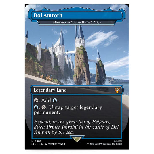 Magic The Gathering - The Lord of the Rings - Tales of Middle-Earth - Commander - Minamo, School at Water's Edge (Alternate-Art Borderless Card)  - 0369