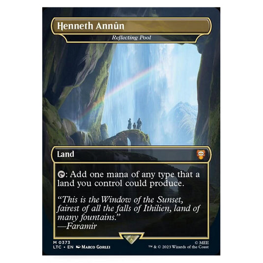 Magic The Gathering - The Lord of the Rings - Tales of Middle-Earth - Commander - Reflecting Pool (Alternate-Art Borderless Card)  - 0373