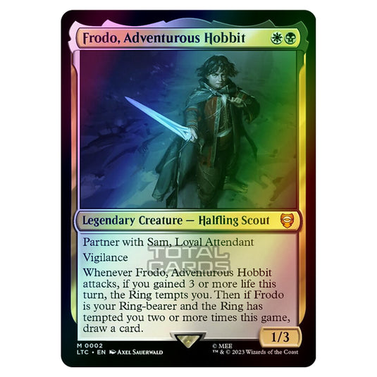 Magic The Gathering - The Lord of the Rings - Tales of Middle-Earth - Commander - Frodo, Adventurous Hobbit - 0002 (Foil)