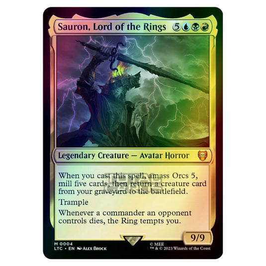 Magic The Gathering - The Lord of the Rings - Tales of Middle-Earth - Commander - Sauron, Lord of the Rings - 0004 (Foil)