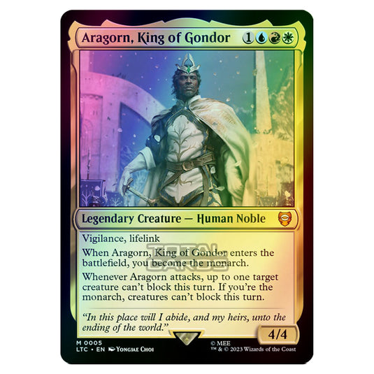 Magic The Gathering - The Lord of the Rings - Tales of Middle-Earth - Commander - Aragorn, King of Gondor - 0005 (Foil)