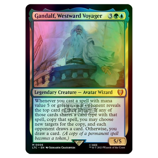 Magic The Gathering - The Lord of the Rings - Tales of Middle-Earth - Commander - Gandalf, Westward Voyager - 0006 (Foil)