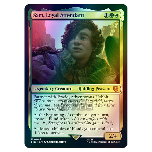 Magic The Gathering - The Lord of the Rings - Tales of Middle-Earth - Commander - Sam, Loyal Attendant - 0007 (Foil)