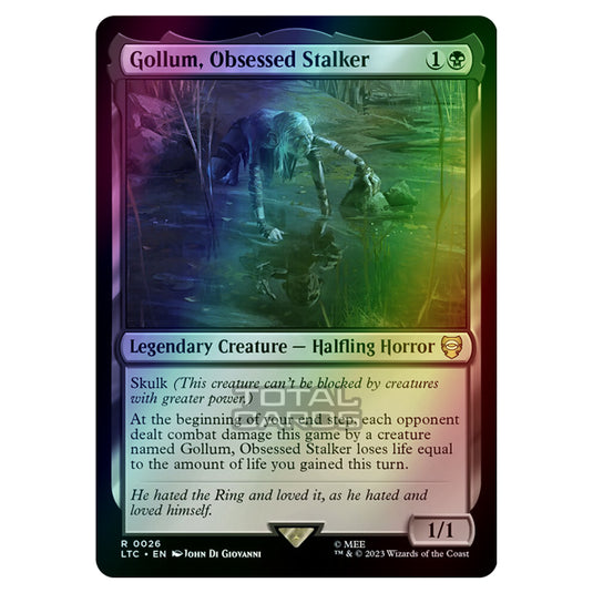 Magic The Gathering - The Lord of the Rings - Tales of Middle-Earth - Commander - Gollum, Obsessed Stalker - 0026 (Foil)