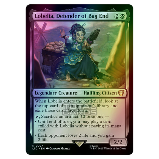 Magic The Gathering - The Lord of the Rings - Tales of Middle-Earth - Commander - Lobelia, Defender of Bag End - 0027 (Foil)