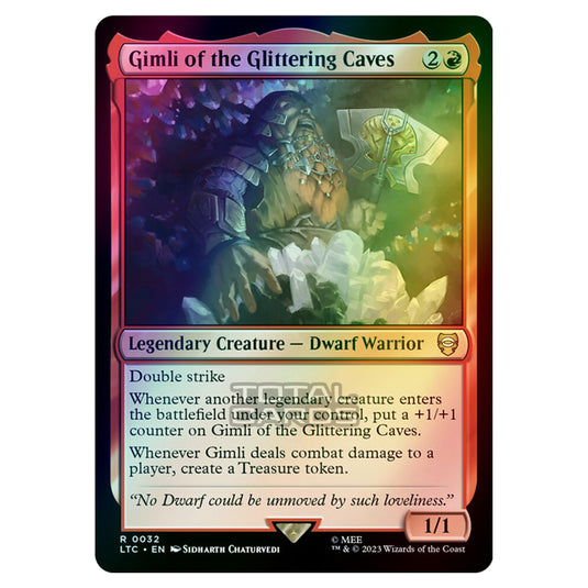 Magic The Gathering - The Lord of the Rings - Tales of Middle-Earth - Commander - Gimli of the Glittering Caves - 0032 (Foil)