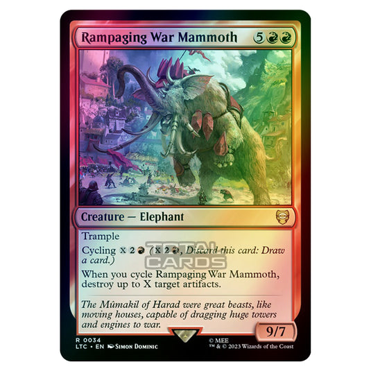 Magic The Gathering - The Lord of the Rings - Tales of Middle-Earth - Commander - Rampaging War Mammoth - 0034 (Foil)