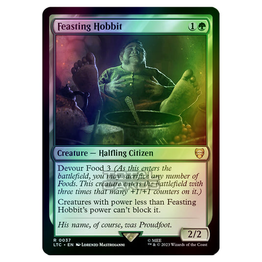 Magic The Gathering - The Lord of the Rings - Tales of Middle-Earth - Commander - Feasting Hobbit - 0037 (Foil)