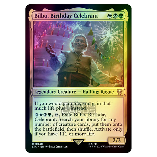 Magic The Gathering - The Lord of the Rings - Tales of Middle-Earth - Commander - Bilbo, Birthday Celebrant - 0048 (Foil)