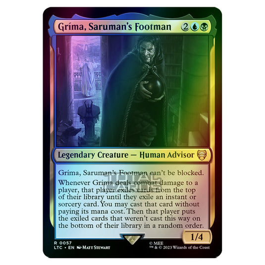 Magic The Gathering - The Lord of the Rings - Tales of Middle-Earth - Commander - Gríma, Saruman's Footman - 0057 (Foil)