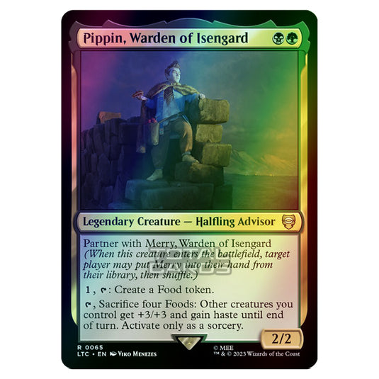 Magic The Gathering - The Lord of the Rings - Tales of Middle-Earth - Commander - Pippin, Warden of Isengard - 0065 (Foil)