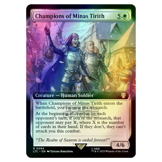 Magic The Gathering - The Lord of the Rings - Tales of Middle-Earth - Commander - Champions of Minas Tirith (Extended Art Card)  - 0094 (Foil)