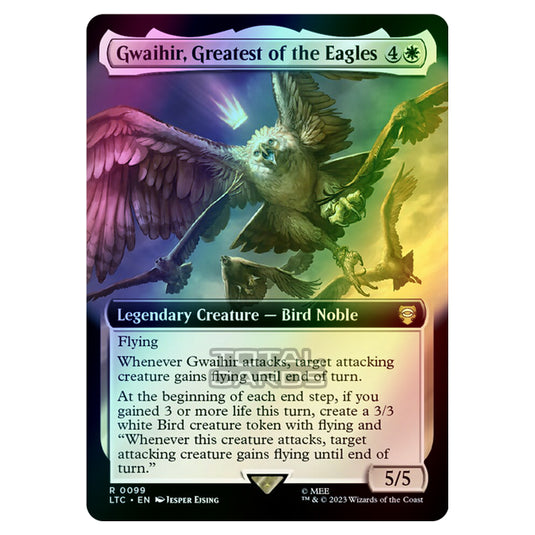 Magic The Gathering - The Lord of the Rings - Tales of Middle-Earth - Commander - Gwaihir, Greatest of the Eagles (Extended Art Card)  - 0099 (Foil)