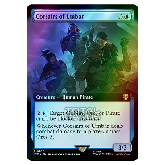 Magic The Gathering - The Lord of the Rings - Tales of Middle-Earth - Commander - Corsairs of Umbar (Extended Art Card)  - 0102 (Foil)