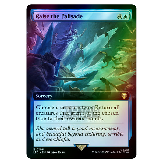 Magic The Gathering - The Lord of the Rings - Tales of Middle-Earth - Commander - Raise the Palisade (Extended Art Card)  - 0106 (Foil)