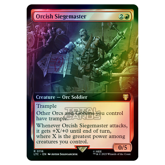 Magic The Gathering - The Lord of the Rings - Tales of Middle-Earth - Commander - Orcish Siegemaster (Extended Art Card)  - 0116 (Foil)