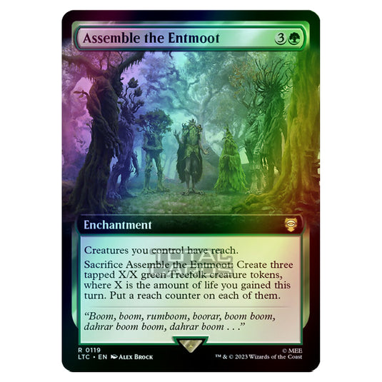 Magic The Gathering - The Lord of the Rings - Tales of Middle-Earth - Commander - Assemble the Entmoot (Extended Art Card)  - 0119 (Foil)