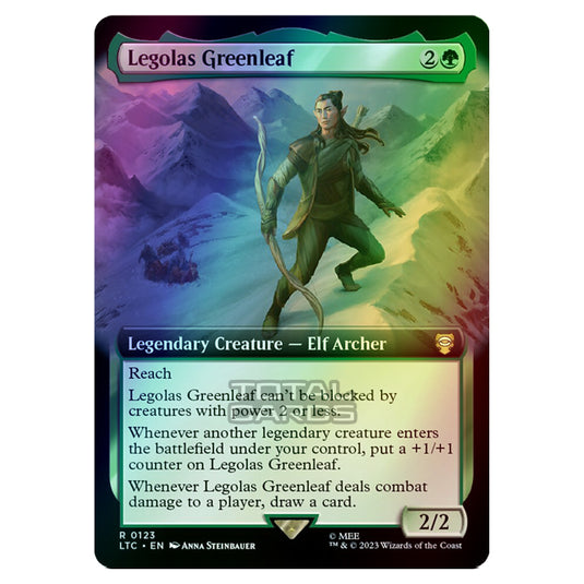 Magic The Gathering - The Lord of the Rings - Tales of Middle-Earth - Commander - Legolas Greenleaf (Extended Art Card)  - 0123 (Foil)