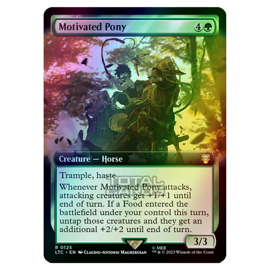 Magic The Gathering - The Lord of the Rings - Tales of Middle-Earth - Commander - Motivated Pony (Extended Art Card)  - 0125 (Foil)