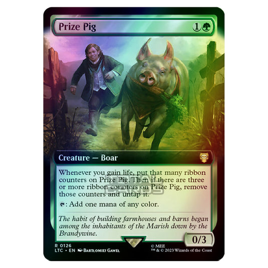 Magic The Gathering - The Lord of the Rings - Tales of Middle-Earth - Commander - Prize Pig (Extended Art Card)  - 0126 (Foil)