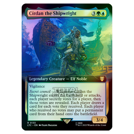 Magic The Gathering - The Lord of the Rings - Tales of Middle-Earth - Commander - Círdan the Shipwright (Extended Art Card)  - 0133 (Foil)