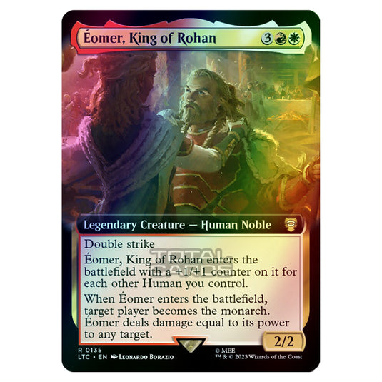 Magic The Gathering - The Lord of the Rings - Tales of Middle-Earth - Commander - Éomer, King of Rohan (Extended Art Card)  - 0135 (Foil)