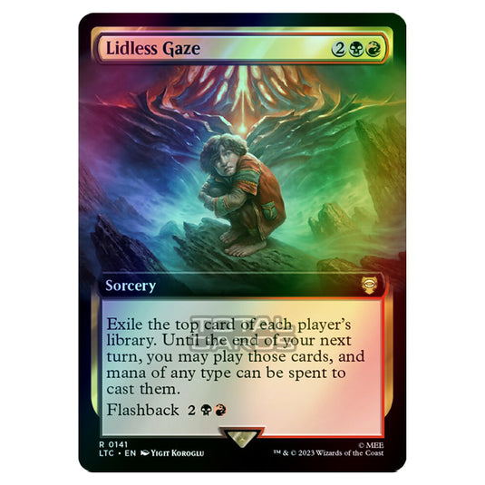 Magic The Gathering - The Lord of the Rings - Tales of Middle-Earth - Commander - Lidless Gaze (Extended Art Card)  - 0141 (Foil)