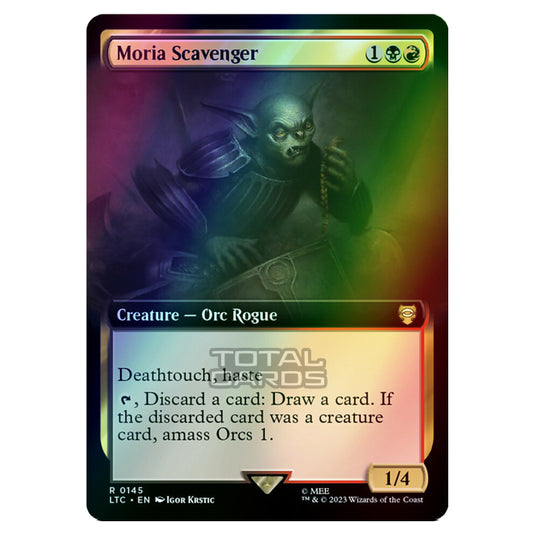 Magic The Gathering - The Lord of the Rings - Tales of Middle-Earth - Commander - Moria Scavenger (Extended Art Card)  - 0145 (Foil)