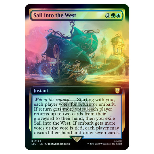 Magic The Gathering - The Lord of the Rings - Tales of Middle-Earth - Commander - Sail into the West (Extended Art Card)  - 0149 (Foil)